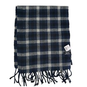 Men’s Wearhouse Plaid Checkered Men's Scarf Blue One Size